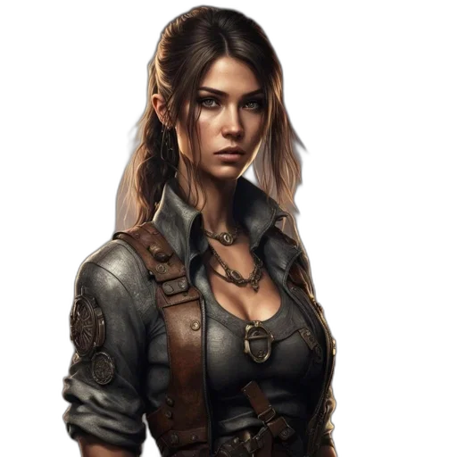 face, fantasy art, concept art, comic book art transparent PNG cut-out