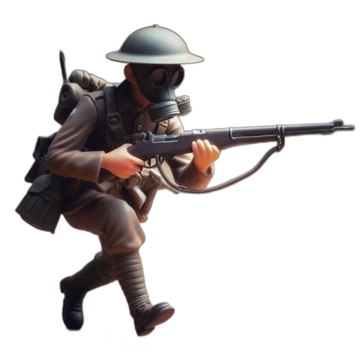 weapon, staff, jacket, robot transparent PNG cut-out