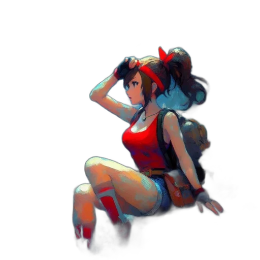 dress, staff, robot, concept art transparent PNG cut-out