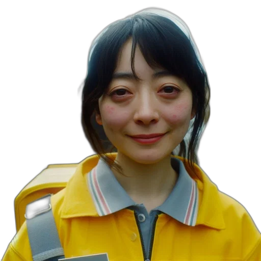 face, robot, jacket, staff transparent PNG cut-out