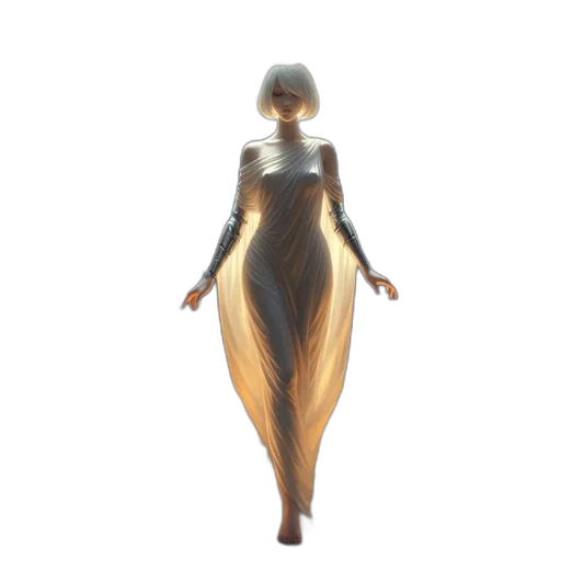 dress, jewelry, robot, staff transparent PNG cut-out
