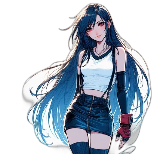 dress, staff, anime, concept art transparent PNG cut-out