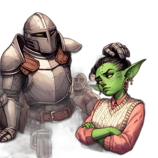 concept art, fantasy art, comic book art, pixel art transparent PNG cut-out
