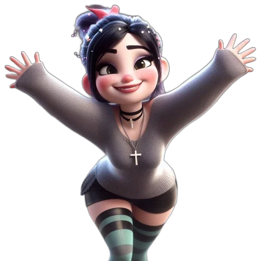 dress, staff, 3d render, concept art transparent PNG cut-out