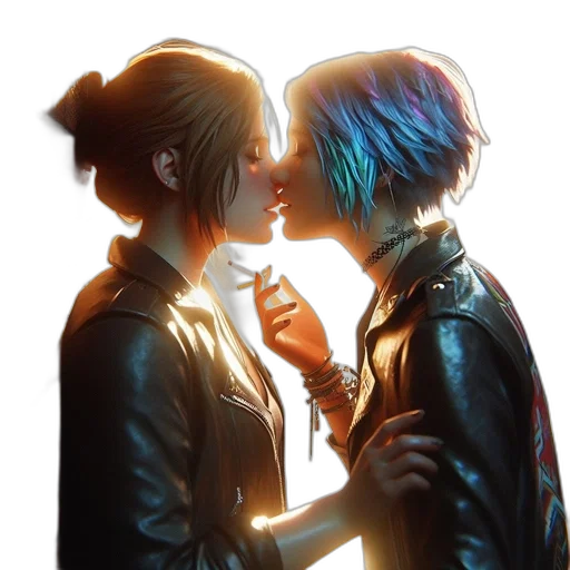 jacket, concept art, cyberpunk, comic book art transparent PNG cut-out