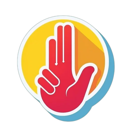 staff, colorful, stylized, logo transparent PNG cut-out