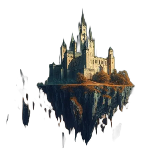 crown, building, dragon, sword transparent PNG cut-out