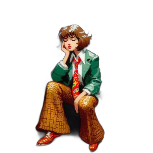 jacket, staff, hat, shoes transparent PNG cut-out