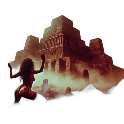 concept art, fantasy art, pixel art, 3d render transparent PNG cut-out