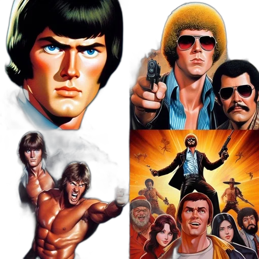 comic book art, concept art, image, comprises transparent PNG cut-out
