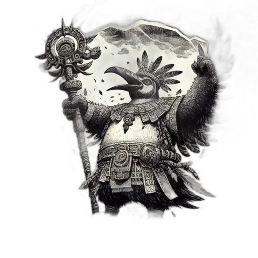 staff, mask, dragon, crown transparent PNG cut-out