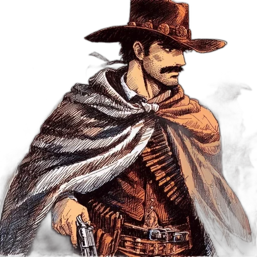hat, staff, weapon, jacket transparent PNG cut-out
