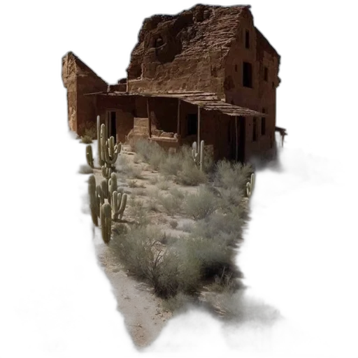 building, face, concept art, 3d render transparent PNG cut-out