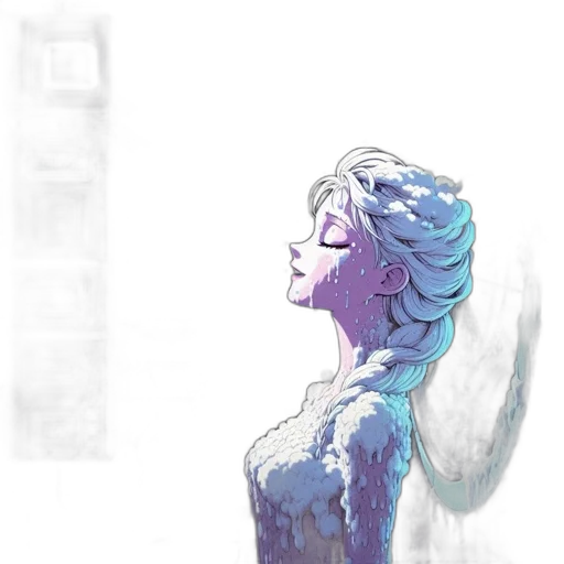dress, crown, face, concept art transparent PNG cut-out
