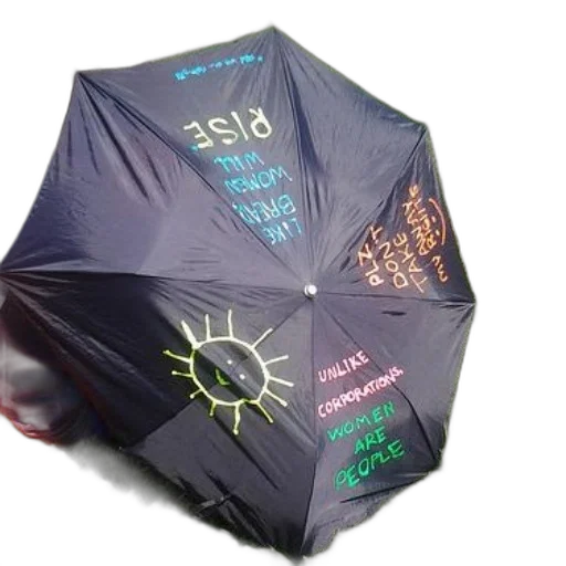 umbrella, jacket, 3d render, black transparent PNG cut-out