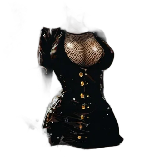 dress, jacket, jewelry, 3d render transparent PNG cut-out