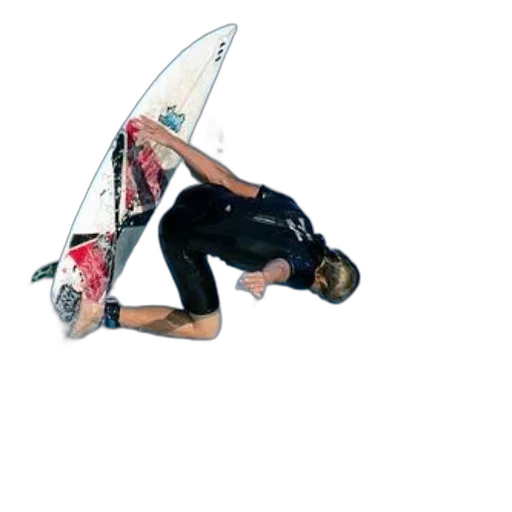 surfer, black, wetsuit, performs transparent PNG cut-out