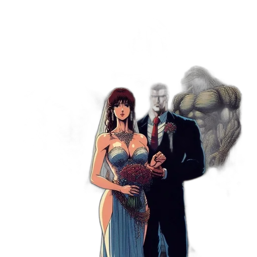 dress, robot, concept art, comic book art transparent PNG cut-out