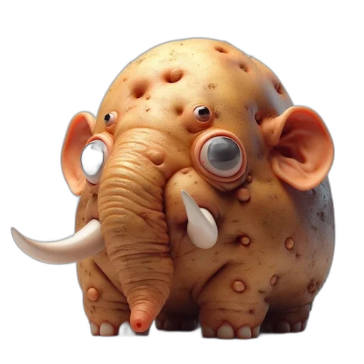 creature, animal, 3d render, concept art transparent PNG cut-out
