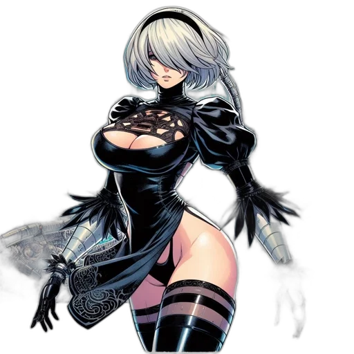 dress, concept art, comic book art, fantasy art transparent PNG cut-out