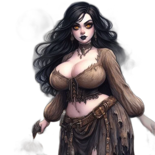 dress, fantasy art, concept art, comic book art transparent PNG cut-out