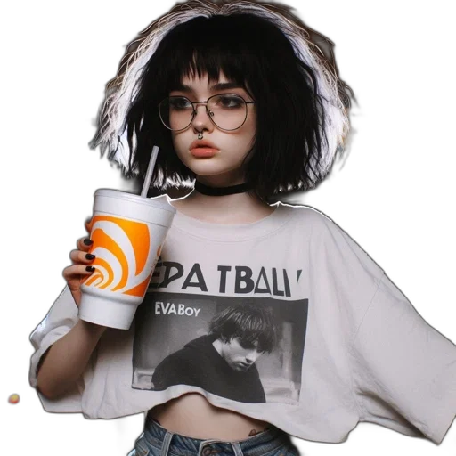 jacket, staff, hat, robot transparent PNG cut-out