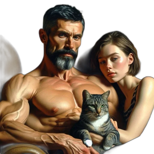 oil painting, photorealistic, comic book art, concept art transparent PNG cut-out