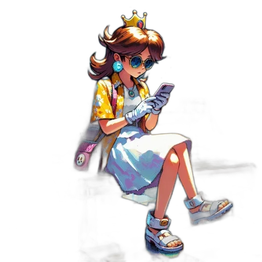 staff, dress, crown, robot transparent PNG cut-out