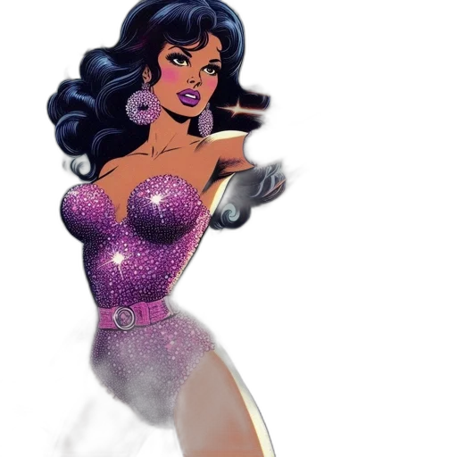 dress, comic book art, concept art, cartoon transparent PNG cut-out