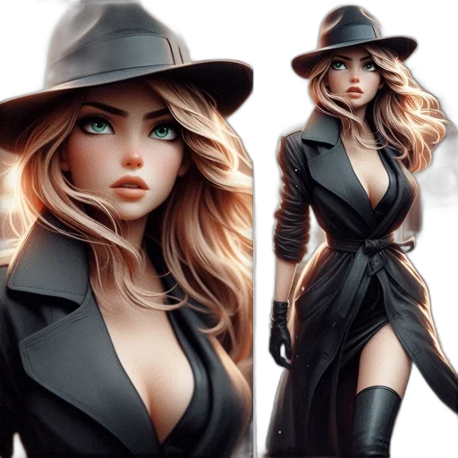 hat, jacket, fantasy art, concept art transparent PNG cut-out