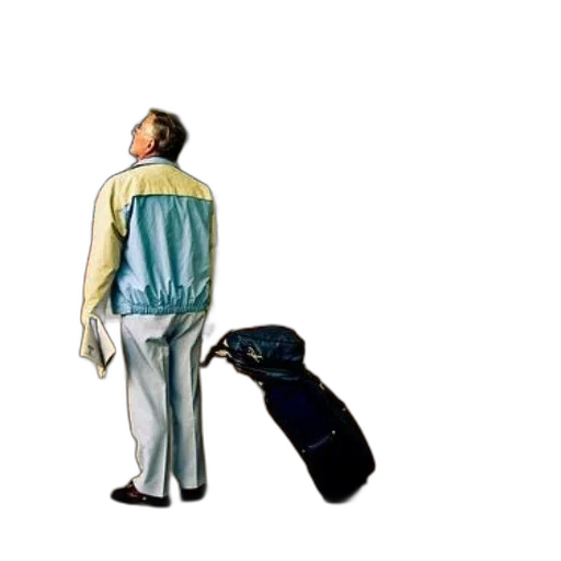 jacket, staff, umbrella, robot transparent PNG cut-out