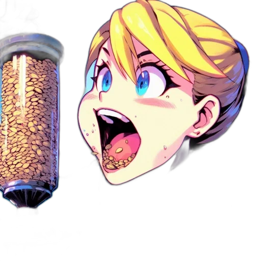 food, bottle, crown, pixel art transparent PNG cut-out
