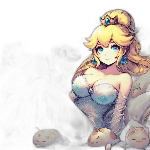 dress, crown, weapon, pixel art transparent PNG cut-out
