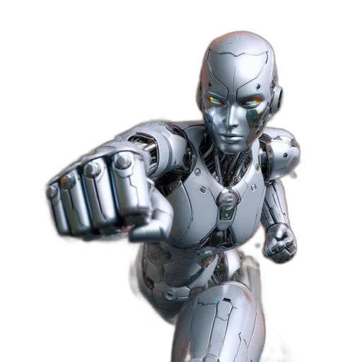 robot, weapon, 3d render, concept art transparent PNG cut-out