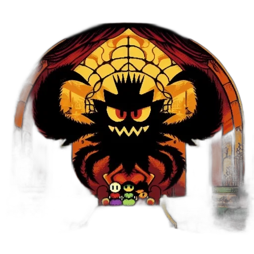 dragon, crown, mask, pixel art transparent PNG cut-out