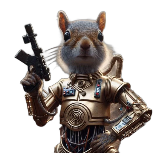 robot, animal, weapon, staff transparent PNG cut-out