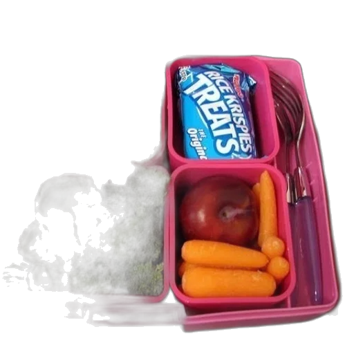 food, pink, lunchbox, macaroni transparent PNG cut-out