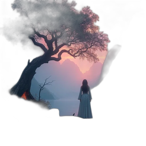 tree, dress, umbrella, crown transparent PNG cut-out