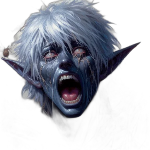 face, mask, creature, staff transparent PNG cut-out