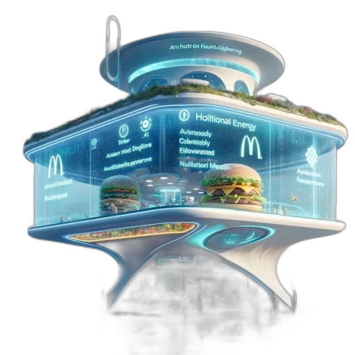 food, robot, concept art, 3d render transparent PNG cut-out