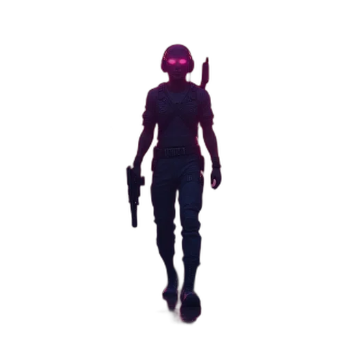 robot, weapon, mask, staff transparent PNG cut-out