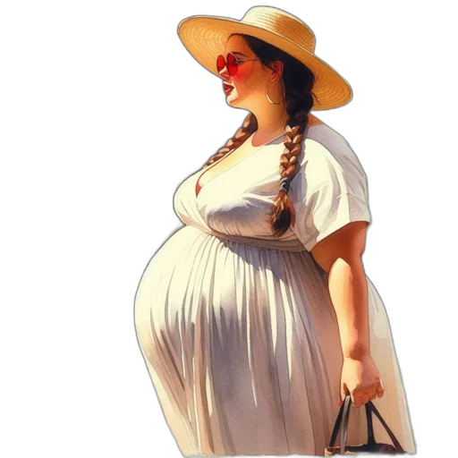 dress, hat, jewelry, photorealistic transparent PNG cut-out