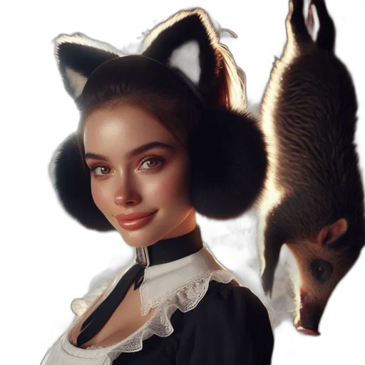animal, creature, hat, dress transparent PNG cut-out