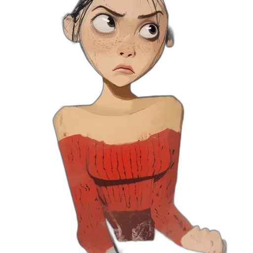 dress, face, staff, concept art transparent PNG cut-out