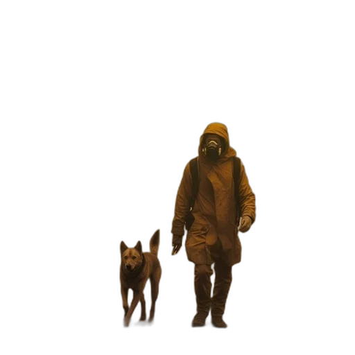 animal, creature, jacket, staff transparent PNG cut-out