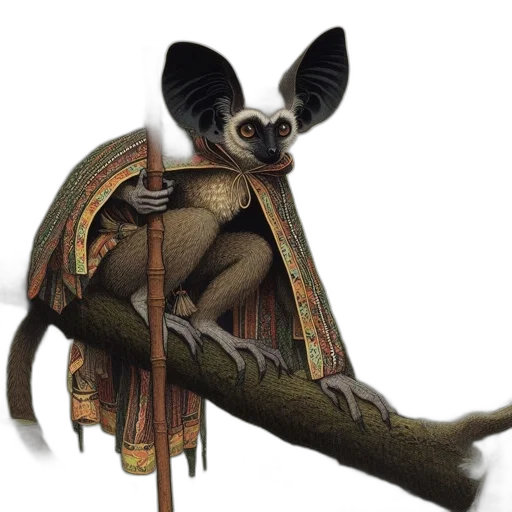 animal, creature, dragon, staff transparent PNG cut-out