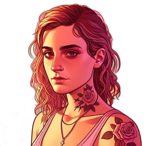 face, dress, jewelry, comic book art transparent PNG cut-out