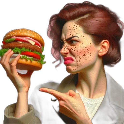 food, face, photorealistic, concept art transparent PNG cut-out
