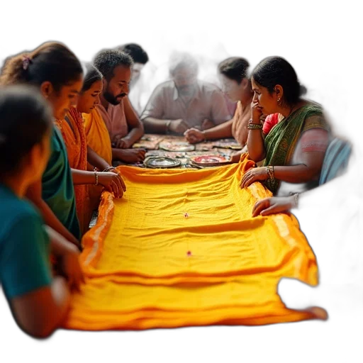 dress, golden, group, people transparent PNG cut-out