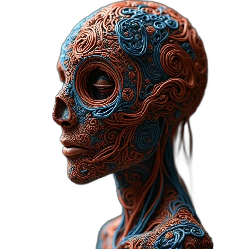 mask, face, robot, creature transparent PNG cut-out